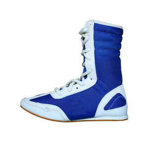 Chaussures de boxe en maille de cuir de style long personnalisées de haute qualité nouveau Design pour la lutte et le coup de pied de boxe Logo personnalisé - Product Image 1