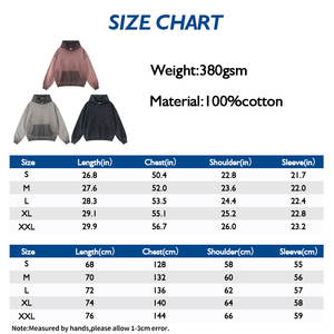 Alta calidad 100% algodón Unisex Vintage Drop Shoulder Hooded Pullover Custom Oversized Acid Wash Gradient Terry 380G Hoodies - Product Image 3