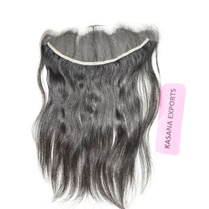 Extensions de cheveux humains vierges 100% naturelles de couleur noire, tissage frontal HD 13*4, fabrication vietnamienne, vente en gros à bas prix, double trame à la machine - Product Image 2