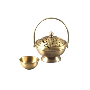 Quemador de Incienso de Latón Hecho a Mano de Alta Calidad, Pequeño Quemador de Incienso Indio de Latón 100% Natural para Decoración del Hogar - Product Image 1
