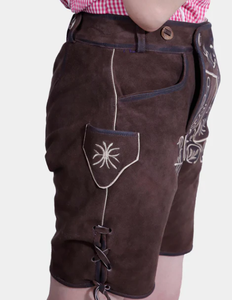 Pantalones cortos de mujer unisex cuero original hecho a medida transpirable estilo casual - Product Image 2