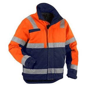 Customizable 100% Polyester <b>Canvas</b> Knitted Fabric Stand Windproof Pullover Reflective Zip-up <b>Jacket</b> for <b>Men</b> Casual Winter Wear - Product Image 1