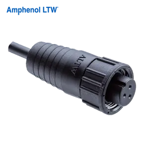 Amphenol IP66 IP67 2 to 18 Pin Male Female Plastic Waterproof Cable Assemblies Middle Size 13/16''-28 UNS Circular Connectors