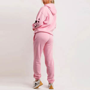 Custom Heavyweight Space Cotton Oversized Sudadera Baggy Jogger Chándal Set Vintage Print Fabricado 100% algodón - Product Image 5