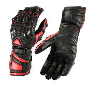 Guantes de Motocicleta de Cuero Deportivo Unisex de Alta Calidad, Color Personalizado, Recubiertos de Poliuretano, Antideslizantes, Diseño de Dedos Completos con Gancho - Product Image 4