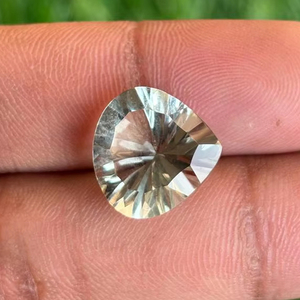 Direct Inde Fabricant Naturel Vert Aigue-Marine Poire Coupe Coeur Poli Pierres Précieuses En Vrac Fabrication de Bijoux Certifié IGI - Product Image 3