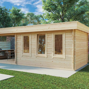 Cabaña de Jardín Prefabricada de Madera - Fácil Instalación, Oficina en el Patio Trasero y <span class=keywords><strong>Cobertizo</strong></span> de Ocio - Product Image 1