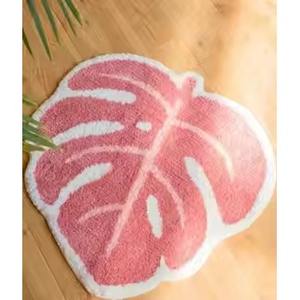 Soft Cotton <b>Tufted</b> Bath Rug Hand <b>Tufted</b> Oval Pattern Wool Mat Machine Washable for Home or Hotel Use - Product Image 1