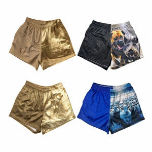 Pantalones cortos de rugby por sublimación para equipo de adultos, pantalones cortos de entrenamiento de rugby sueltos de secado rápido hechos de poliéster con desperdicio elástico, tarifa barata - Product Image 5