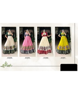 Vestidos de Anarkali para mujer más hermosos con trabajo de tejido Vestidos de boda y Festival Collectinos con tela india de bajo precio - Product Image 1