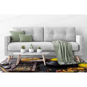 Tapis imprimé : Tapis à motif tasse à thé, Tapis d'escalier, Tapis de cuisine, Tapis moderne, Tapis fin non tissé - Product Image 4