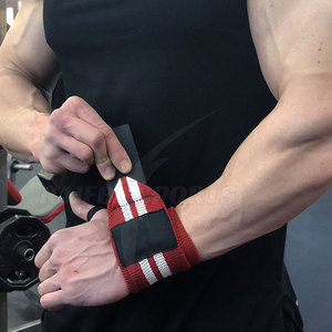 Poignet d'entraînement de gymnastique OEM dernier style produit chaud pour le fitness et l'haltérophilie matériau néoprène souple avec logo personnalisé - Product Image 5