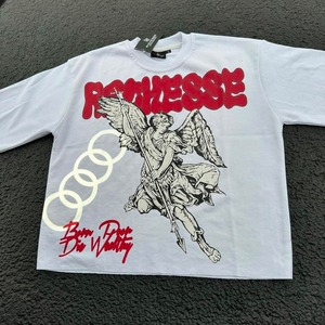 เสื้อยืดผู้ชายสะพายไหล่แบบ260Gsm เสื้อยืดผ้าฝ้ายโอเวอร์ไซซ์โอเวอร์ไซส์ทำจากผ้าฝ้าย100% ผลิตตามสั่ง - Product Image 6