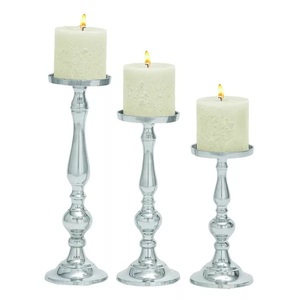 Ensemble de 3 bougeoirs en métal avec finition dorée Bougeoir en T fait à la main à vendre au prix le plus bas - Product Image 4