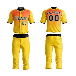 Uniformes de baseball personnalisés en gros, ensemble d'équipe, vêtements de sport respirants à séchage rapide, vêtements professionnels, pantalons, chemises, 100% polyester - Product Image 6