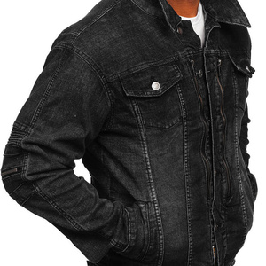 High Street Solid Color <b>Denim</b> <b>Jacket</b> For Men Winter Cotton OEM Custom Made <b>Jacket</b> For Men - Product Image 2