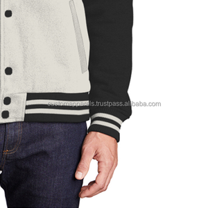 Veste de baseball vintage en coton brodé, col montant rétro, pour homme - Product Image 6