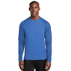 Camisas de gimnasio de compresión azul de manga larga personalizadas Rash Guard MMA personalizadas para hombre camisas de manga completa - Product Image 1