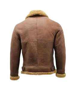 แจ็คเก็ตหนังแท้ทรงบอมเบอร์สำหรับผู้ชาย ดีไซน์หรูหรา คอตั้ง ซิปหนังวัวแท้  ปรับแต่งได้ เหมาะสำหรับฤดูหนาว - Product Image 5