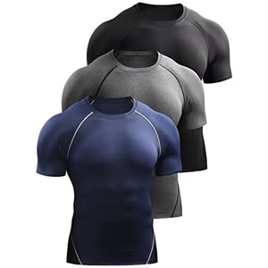 <b>Mens</b> Compression Running <b>T</b>-<b>Shirt</b> | Windproof Quick Dry Fitness Top | Regular Fit Gym Sportswear | Breathable Anti-Bacterial - Product Image 3