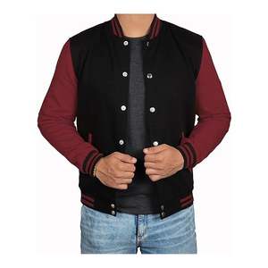 Chaqueta Universitaria para Hombre, Confeccionada con Tela de Alta Calidad y Cuero con Parches, Cómoda de Usar, Talla Grande, Producto de Alta Calidad - Product Image 2