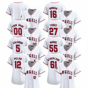 Maillots de baseball grande taille à manches courtes 2025 – Uniformes blancs personnalisés imprimés par transfert thermique avec logos brodés, anti-UV et respirants - Product Image 1