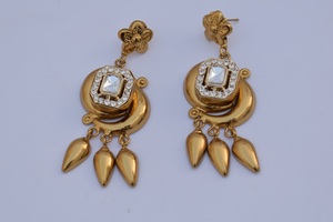 Pendiente de último diseño de moda, pendiente de latón con acabado antiguo, ropa informal, joyería para fiesta para mujeres y niñas - Product Image 4