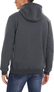 Sudadera con capucha de dos tonos para hombre, sudadera de bloque de Color, sudadera informal con capucha con bolsillo, algodón, lana, moda, ropa de calle de invierno - Product Image 3