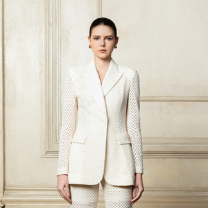 Best-seller Blazers dames femmes CLEF NOTCHED BLAZER avec revers tissu écologique mode vêtements pour femmes marque de luxe - Product Image 1