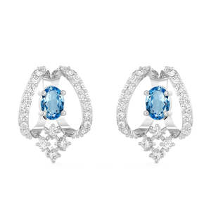 Pendientes de Diamantes de Plata de Ley 925 de Primera Calidad para Mujeres y Niñas, Compre Joyería Elegante - Product Image 1