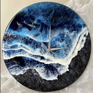 Elegante Reloj de Pared de Resina con Diseño Minimalista y Patrones Geométricos Únicos para Decoración de Dormitorio, desde India - Product Image 5