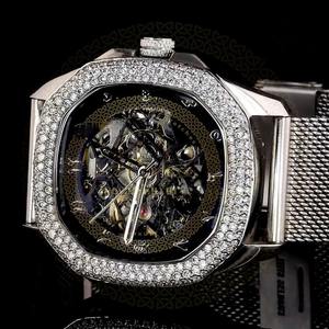 Montre à quartz pour homme avec bracelet en argent sterling 925 massif et diamants Moissanite – Montre de luxe classique et tendance, clarté VVS - Product Image 4