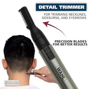 Tondeuse portable au lithium pour barbe, poils du visage, oreilles et nez, appareil personnel sans fil en plastique - Product Image 1