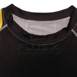 เสื้อแรชการ์ดสำหรับเล่นกีฬา MMA รัชการ์ดสีพื้นเรียบเรียบแบบสั่งทำ - Product Image 4