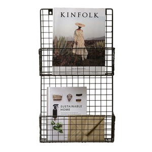 Estante para Libros Clásico, Revistero para Sala de Estar, Estante de Exhibición de Pie, Estante de Hierro Forjado, Dorado Antiguo, Porta Revistas - Product Image 3