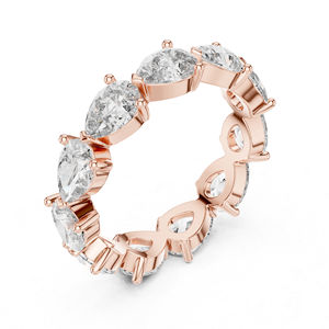 แหวนเพชรทรงลูกแพร์ทองคำโรสโกลด์ 14K เพชรเพาะเลี้ยงในห้องปฏิบัติการ |   เครื่องประดับแต่งงานสุดหรู 3.13 กะรัต ได้รับการรับรองจาก IGI |   เพชรที่เพิ่งเพาะเลี้ยง - Product Image 4