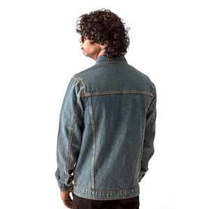 Nuevo estilo, chaqueta vaquera de talla grande para hombre, estilo informal, personalidad, moda, Camisa vaquera para hombre, Color azul claro sólido - Product Image 4