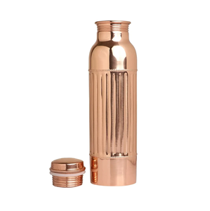 Botella de presión de cobre puro de estilo clásico de calidad de exportación india, vasos de Yoga de oficina económicos para fiesta Saniya - Product Image 1