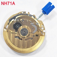 Mouvement Japonais NH71A Squelette Doré 24 Rubis Original TMI/SLL Automatique Mécanique pour Marque de Montre OEM Personnalisée