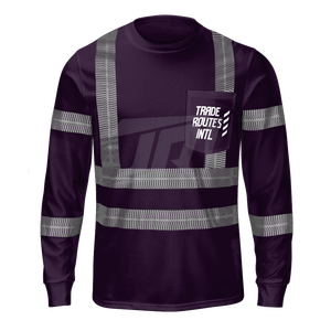 Ensemble de vêtements de sécurité réfléchissants personnalisés, imperméable, en polyester, avec salopette, chemise à boutons, col rond, vêtements de travail de protection pour le travail en extérieur - Product Image 5