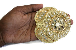 Embellissement de vêtements traditionnels indiens appliques de broderie appliques perles Patch pierres pour la décoration de robe de mariée - Product Image 3