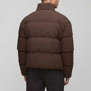 Doudoune chaude OEM de haute qualité en gros Veste matelassée décontractée pour homme Veste matelassée confortable en duvet coupe-vent avec logo imprimé personnalisé pour homme - Product Image 5