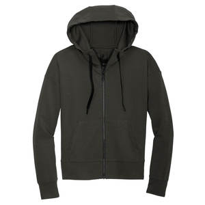 Sudadera con capucha informal de manga larga con cremallera para mujer, de alta calidad, 100% algodón - Product Image 4