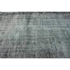 Alfombra Vintage de 6.6x9.5 pies, Alfombra Turca de Lana Azul Abstracta - Product Image 5