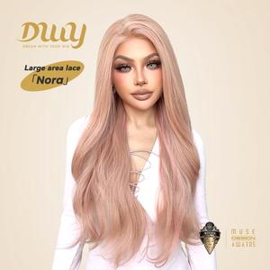วิกผมสังเคราะห์แบบไม่ต้องใช้กาว Nora-DWY สีชมพูอ่อนไฮไลท์ 136 ฟิลเตอร์ ลูกไม้แบบโปร่งใส ไม่มีลูกไม้สีตัดกัน - Product Image 1