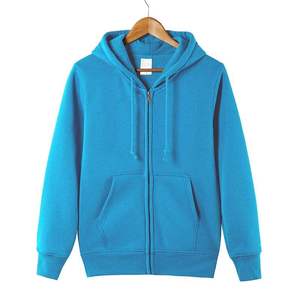 Vente chaude 2024 nouvelle haute qualité en gros Logo personnalisé impression coton plaine fermeture éclair à capuche hommes sweat à capuche zippé - Product Image 1