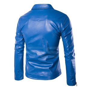Vêtements décontractés Veste en cuir pour homme à prix raisonnable Veste d'hiver avec logo personnalisé Vêtements à la mode Veste en cuir pour homme - Product Image 2