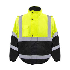 Chaqueta de Seguridad de Alta Visibilidad ANSI Clase 2, Impermeable, con LED Reflectante, para Trabajo en Invierno, Secado Rápido, Transpirable, Cómoda y Personalizable - Product Image 1