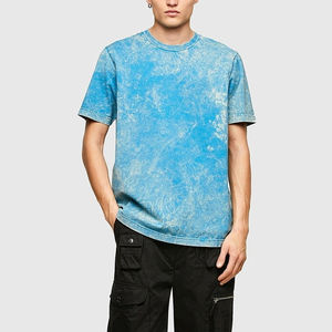 T-shirt surdimensionné délavé à l'acide du fabricant personnalisé pour hommes 100% coton respirant et usé sérigraphie motif lettre - Product Image 3