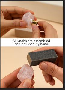 Bouton de porte en cristal écrasé vert élégant poignée de traction en verre pour armoire à tiroirs armoire et usage intérieur décoratif à la maison - Product Image 5